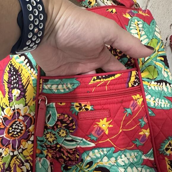 Vera Bradley Hadley Pink Floral Rumba Hipster Crossbody Wallet Set Trendy Travel - Picture 4 of 10